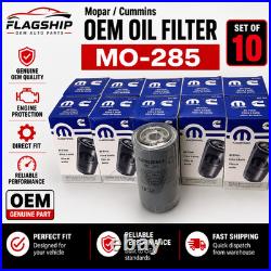 10x Genuine Mopar MO-285 Engine Oil Filters 05083285AA Dodge Ram Cummins Diesel