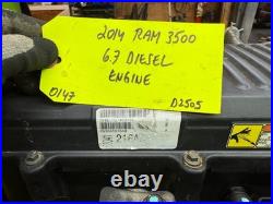 14 Dodge Ram 2500 3500 6.7 Cummins Turbo Diesel Engine Motor Complete 13-18