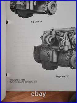 1986 Cummins NT-855 Big Cam III IV Diesel Engine Troubleshooting Service Manual