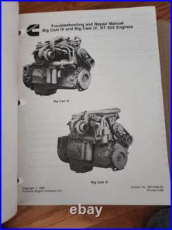 1986 Cummins NT-855 Big Cam III IV Diesel Engine Troubleshooting Service Manual