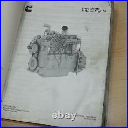 1991 1994 CUMMINS C SERIES DIESEL ENGINE Repair Shop Service Manual book book