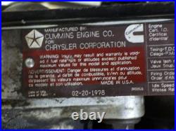 1998.5 Dodge Ram 5.9 24v Cummins Diesel Engine 224k Miles Exc Runner No Core