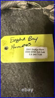 2001 Dodge Ram 3500 Cummins Diesel Engine Bay Harness Manual Trans 2wd Note