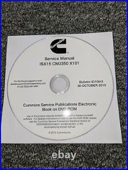 2011-2014 Cummins ISX15 CM2350 Diesel Engine Repair Service Manual DVD 2012 2013