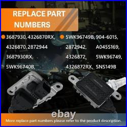 2Pcs Inlet + Outlet Nox Sensors for Cummins Diesel Engine 4326874RX + 5WK96740B