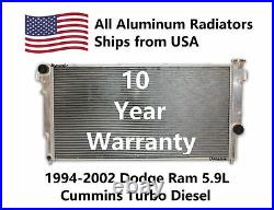 All Aluminum Radiator For 1994-2002 Dodge Ram 5.9L Cummins Turbo Diesel HPR601