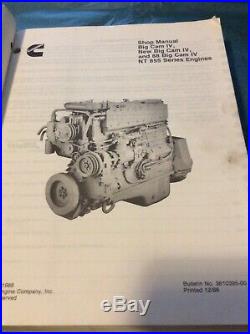 CUMMINS 855 BIG CAM IV 88 SHOP TROUBLESHOOTING SERVICE DIESEL ENGINE MANUAL Book