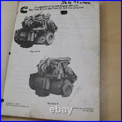 CUMMINS NT 855 Diesel Engine Repair Shop Service Manual Troubleshooting Book