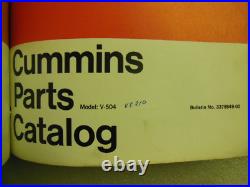 Complete CUMMINS DIESEL ENGINE PARTS MANUAL total of 13 Manuals with Folder