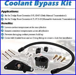 Coolant Bypass Kit Fit Dodge Ram 03-07 5.9L & 07.5-18 6.7L Cummins Diesel Engine