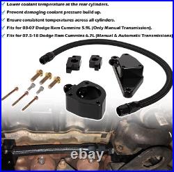 Coolant Bypass Kit Fit Dodge Ram 03-07 5.9L & 07.5-18 6.7L Cummins Diesel Engine