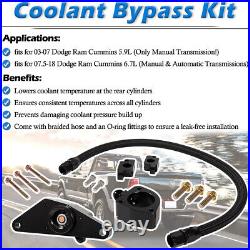 Coolant Bypass Kit for Cummins Diesel Engines 2007-2018 Dodge Ram 5.9L 6.7L