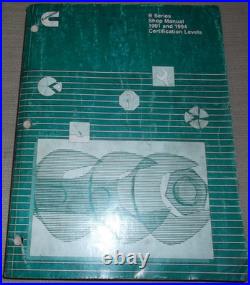 Cummins 4bt3.9 6bt5.9 Diesel Engine Shop Repair Service Overhaul Manual