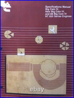 Cummins Big Cam IV, 88 Big Cam IV, NT 855 Diesel Engine Specifications Manual