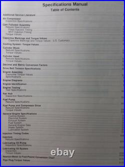 Cummins Big Cam IV, 88 Big Cam IV, NT 855 Diesel Engine Specifications Manual