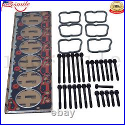 Cummins Cylinder Head BOLTS & Gasket For Dodge Ram 5.9L 12V Diesel Engine 89-98