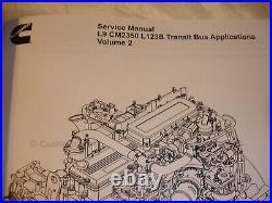 Cummins Diesel SERVICE MANUAL L9 CM2350 L123B Transit Bus Coach Engine Shop Set