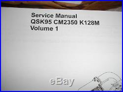 Cummins Diesel SERVICE MANUAL QSK95 CM2350 K128M Engine Shop Complete 4 VOL Set