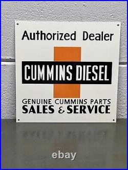 Cummins Diesel Thick Metal Sign Truck Engine Sales Service Gas Oil Parts Dealer