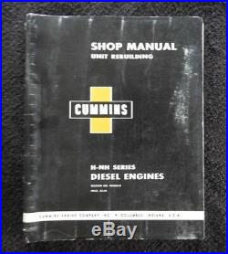 Cummins H Hs Hr Hrc Hrf Hrs Nt Nto Nhe Nrt Nft Diesel Engine Shop Repair Manual