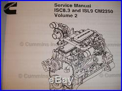 DISC Cummins Diesel SERVICE MANUAL ISC8.3 ISL9 CM2250 Engine Shop New sealed OEM