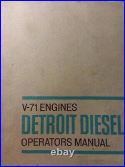 GM Detroit 6V-71 8V-71 12V-71 16V-71 Diesel Engines Owner & Maintenance Manual
