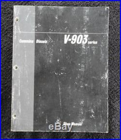 Genuine 1968 Cummins V 903 V903 Diesel Engine Service Repair Manual Very Good