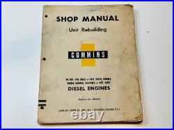 OEM Cummins Diesel Engine Service Manual H HS HR HRS NH NHS NHRS NHH NHHS NT NRT