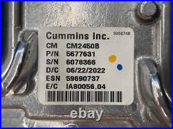 USED 5677631 ECM Engine Control Module CM2450 B For Cummins Slightly Damaged