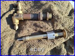 Vintage Cummins Model H Diesel Engine Priming Pump Brass Dash Hand Primer Tested