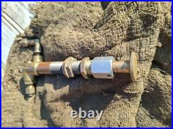 Vintage Cummins Model H Diesel Engine Priming Pump Brass Dash Hand Primer Tested