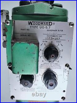 Woodward Ug-5.7 Governor 625-1425 RPM P/n 8524-741 S/n 2325407